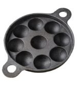 9 Pits Rings Handle, Semi Flat Base Paniyaram Pan - Image 2
